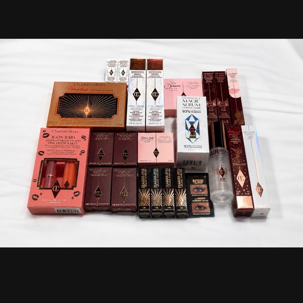 Charlotte Tilbury Cosmetic Collection — Rose Gold, Pink & Bronze Packaging
